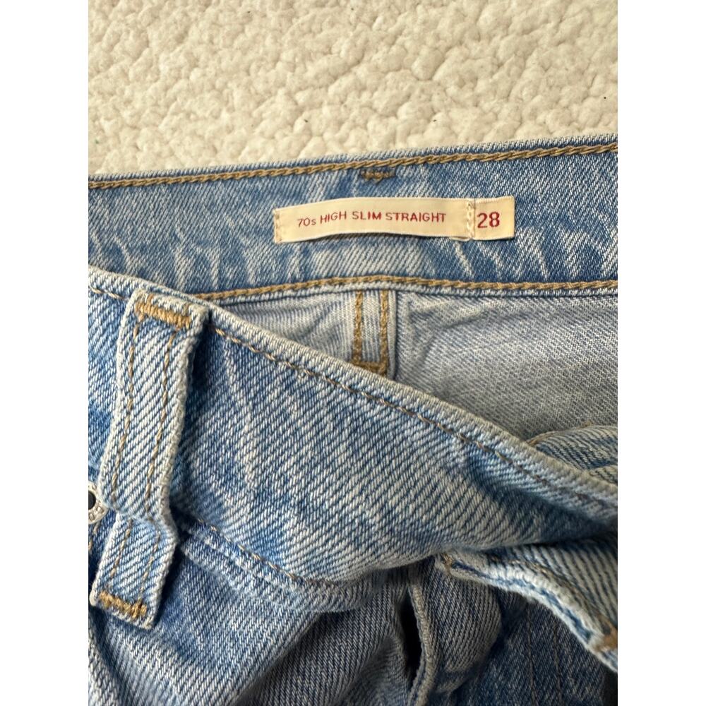 Levis Womens 70s High Slim Straight Denim Jeans Size 28 - Picture 4 of 8